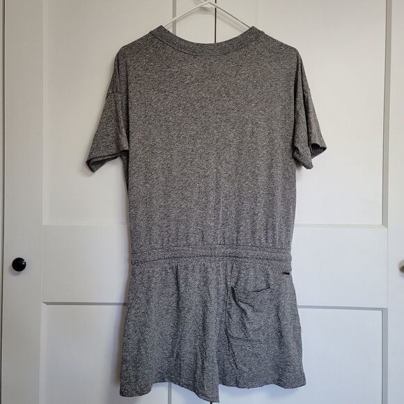 n:philanthropy Finn button romper in heather gray - Picture 8 of 9